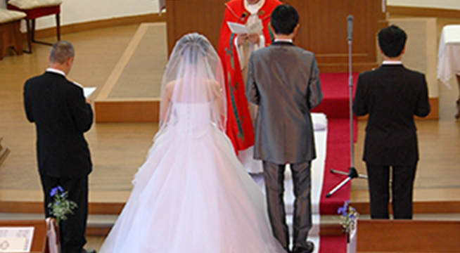 結婚式の写真